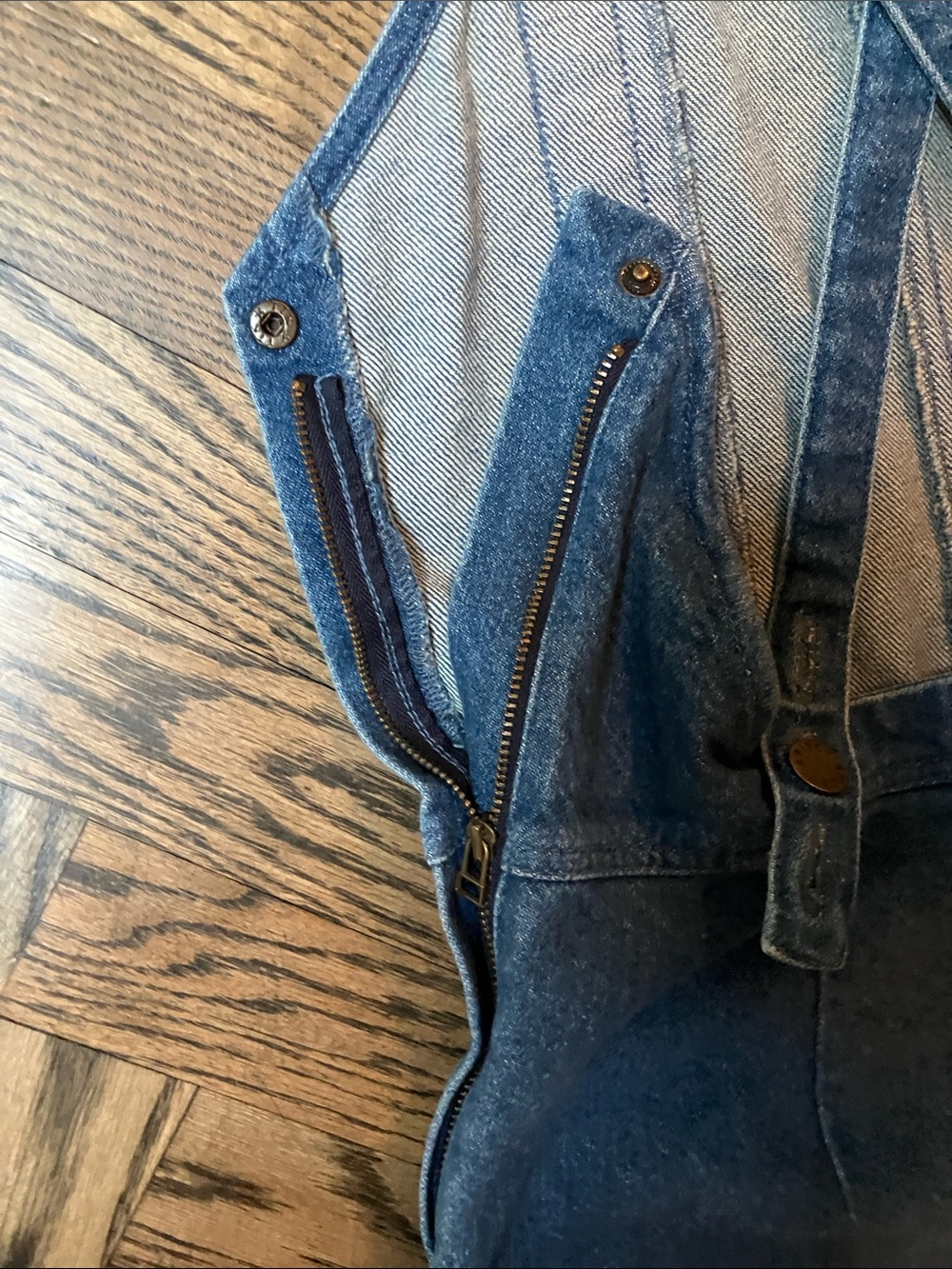 Apiece Apart NYC Carmen Blue Denim Wide-Leg Overalls 6 - Picture 9 of 10